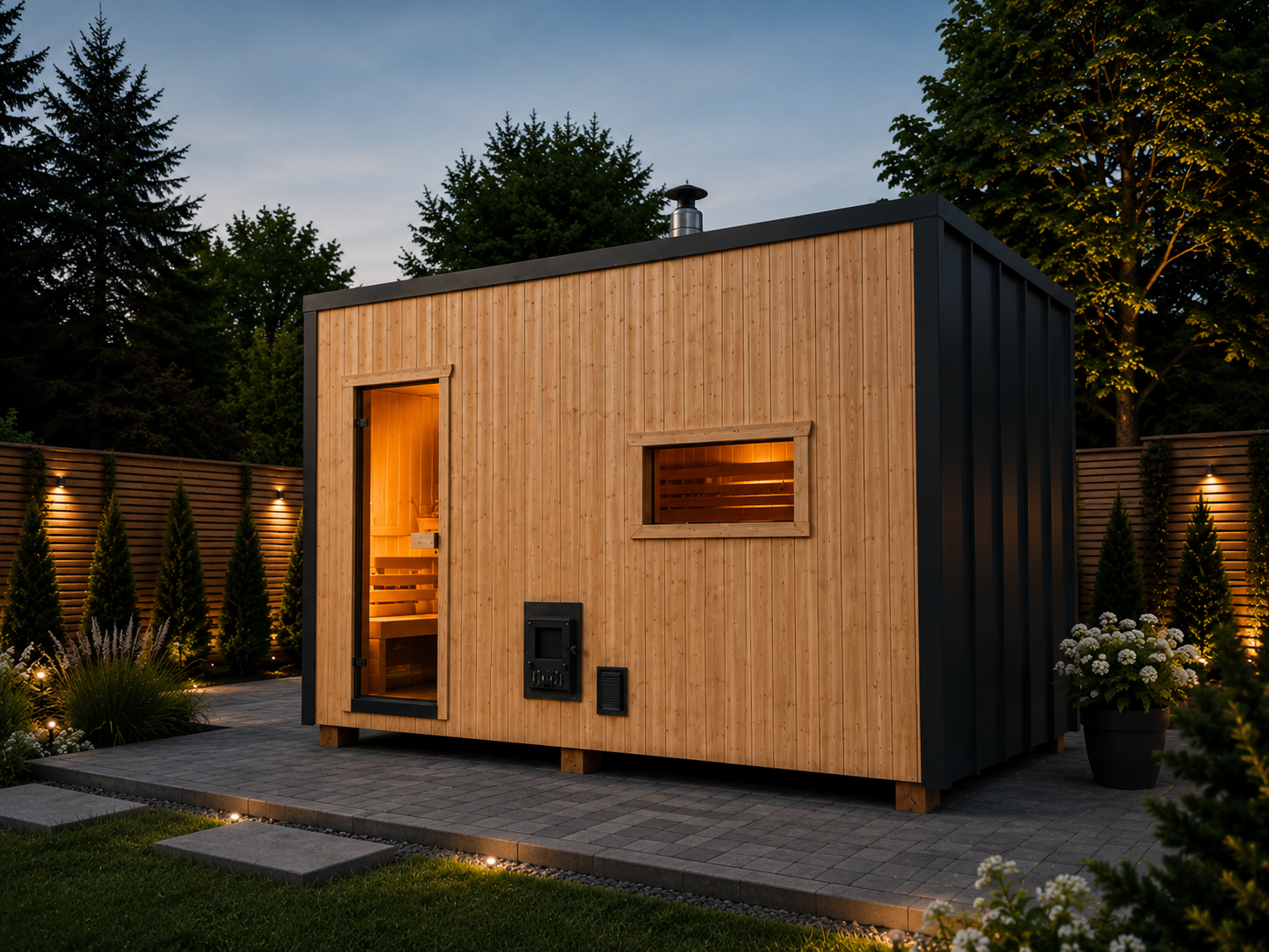 Sauna ogrodowa Comfort z przedsionkiem